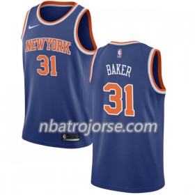 Män New York Knicks Tröja Ron Baker 31 Nike 2017-18 Blå Swingman
